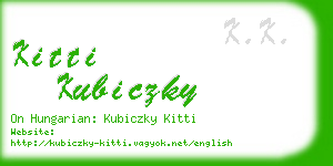 kitti kubiczky business card